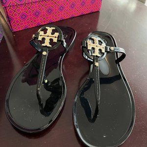 Tory Burch Mini Miller Flat Thong Black size 9
